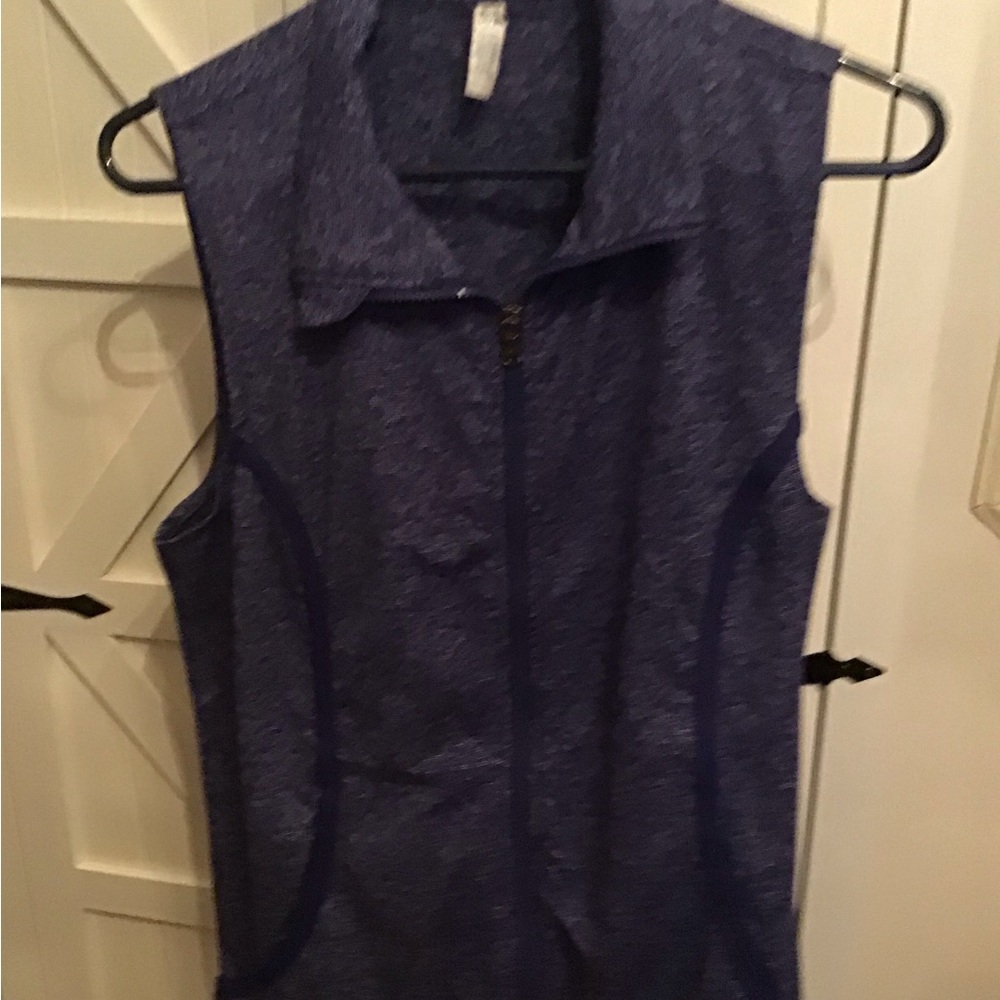 Under Armor Blue Sleeveless Zip Up Vest